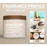 Shea Sugar Scrub, Island Coconut Scent, 18 oz
