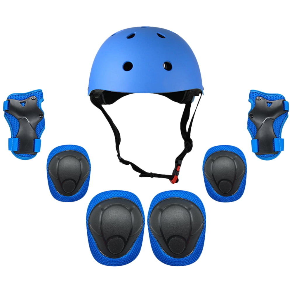 Scooter Bicycle Sdkmah9 【Helmet Knee Elbow Pads 4-16 Years Old Wrist Guards 7PCS/Set】 Kids Outdoor Sports Protective Gear,Boys and Girls Safety Pads Set for Roller Skateboard 