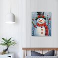 thumbnail image 3 of TIAOTIAOHOU Snowman Christmas Wall Art Winter Canvas Print for Home Decoration Snowman with Hat Happy Christmas New Years Gift and Red Scarf Christmas Themed, 3 of 4