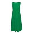 thumbnail image 4 of TIMIFIS Robe Midi d'Été Décontractée Unie Sans Manches pour Femme Grande Taille, Blouse Fluide de Plage et de Fête, 4 of 6