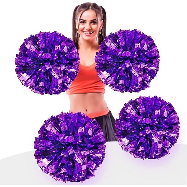 4pcs Cheerleading Pom Poms pour Cheerleader Costume Femmes, 2 Paire Cheer  Pompoms