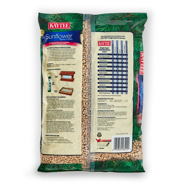 Kaytee Sunflower Hearts & Chips Wild Bird Food, 3 Lb photo 2