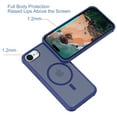 thumbnail image 3 of Designed for Magnetic iPhone 16e Case,[Compatible with MagSafe] [Military Grade Drop Protection] Slim Hybrid Rubber Translucent Matte Shockproof Anti-Fingerprint Phone Case,Darkblue, 3 of 5