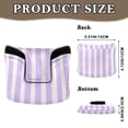 thumbnail image 2 of Haosy Pale Violet and White Striped Golf Mallet Putter Cover Strong Magnetic Leather Golf Club Headcover Closure, 2 of 7