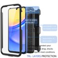 thumbnail image 5 of Takfox Case For Samsung Galaxy A15 5G ,Shockproof Heavy Duty Rugged Locking Swivel Holster Belt Clip Kickstand Full Body Hard Shell Phone Cover Case,Black, 5 of 7