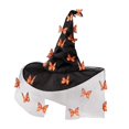 thumbnail image 4 of Sombrero de bruja de Halloween, accesorios de maquillaje ligeros para cosplay, accesorios de disfraz clásicos Naranja, 4 of 9