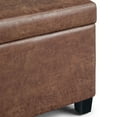 thumbnail image 6 of Avalon 48 inch Wide Contemporary Storage Ottoman Bench in Distressed Grey Taupe Vegan Leather, 6 of 12