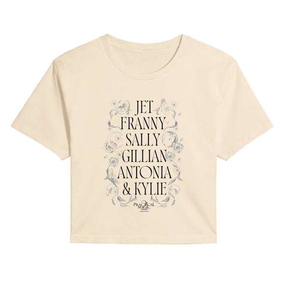 Practical Magic 2 - Character Names Cropped Graphic T-Shirt