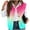 Hot Pink, variant on Women's Plus Size Flannel Gradient Print Vest Loose Sleeveless Winter Coats Button up Fleece Outerwear Black XXXL(XXXL)