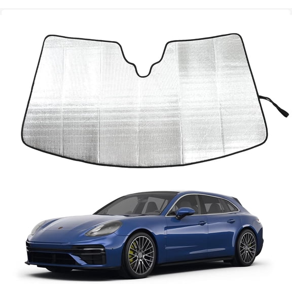 Windshield Sunshade for Porsche Panamera 2017-2024, Front Window Sun shade, Sun Visor Blocker, UV Protector, Heat Shield Keep Your Vehicle Cool, Lightweight & Portable (Silver)