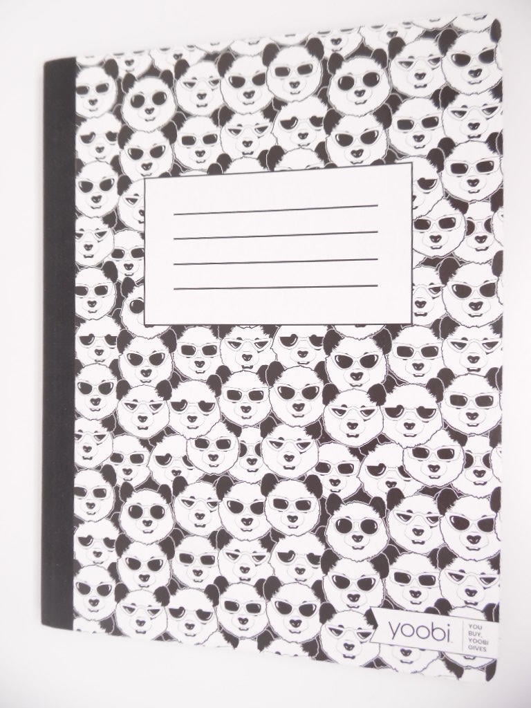 Yoobi Composition Notebook College Ruled 100 Sheet Panda Face