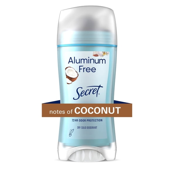 Désodorisant pour femmes Secret sans aluminium, Noix de coco, 68 g