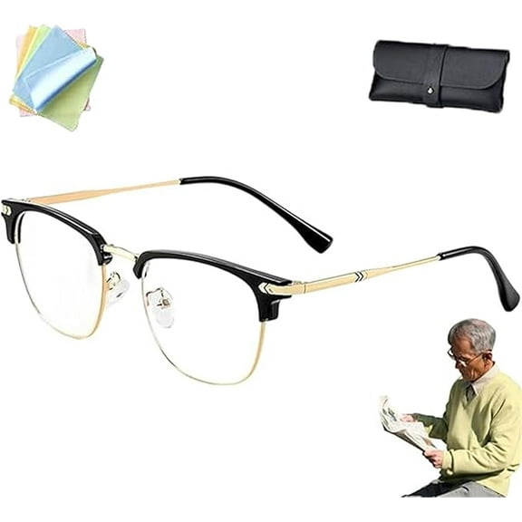 Glosrity Libiyi Yifare Solymall Optireaders Pro, Unisex Fashion Titanium Blue Light Blocking Anti Eyestrain Eyeglasses