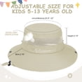 thumbnail image 5 of Zando 2 Pcs Kids Sun Hats Outdoor Wide Brim Fishing Hat for Kids Sun Protection Kids Bucket Hat for Camping Hiking, 5 of 7