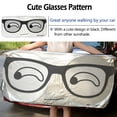 thumbnail image 2 of Car Windshield Sunshade Sun Shade Folding Silvering Sun Visor with Glass Design(59"x33"),iClover Cute Cartoon Design Front Auto Car Windshield  - UV Coating for UV Ray Deflector, 2 of 8