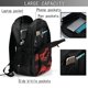 thumbnail image 4 of Balery Red And Black Abstract Skull Mochila con carga USB para hombre y mujer - Mochila impermeable y antirrobo para laptop con puerto USB para viajes, trabajo, 4 of 7