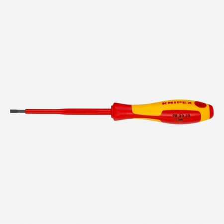 

KNIPEX Tools 98 20 35 1/8-Inch Slotted Screwdriver 4-Inch Insulated