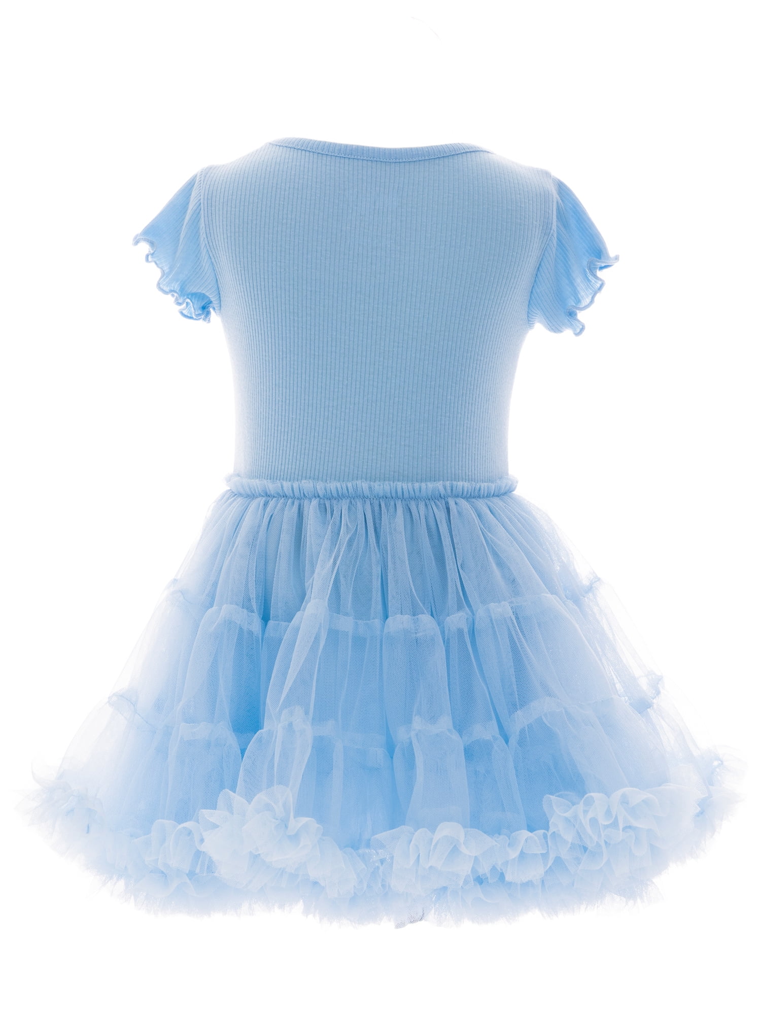 Bluey Toddler Girl Tiered Tutu Dress with 3D Butterflies, Sizes 12M-5T