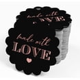 thumbnail image 4 of Inkdotpot Real Rose Gold Foil Made With Love Text Tags Favor Hang Paper Tags 100 Pieces, 4 of 6