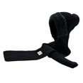 thumbnail image 5 of Daznico Cable Knit Lined Ear Flap Beanie and Ribbed Knit Long Scarf 2 Piece Set Thermal Winter Accessories for Ladies Daily Outdoor Activities in Cold Weather, 5 of 5