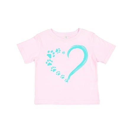 

Inktastic Paw Print Heart Gift Toddler Boy or Toddler Girl T-Shirt