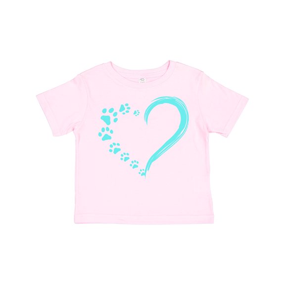Inktastic Paw Print Heart Boys or Girls Toddler T-Shirt