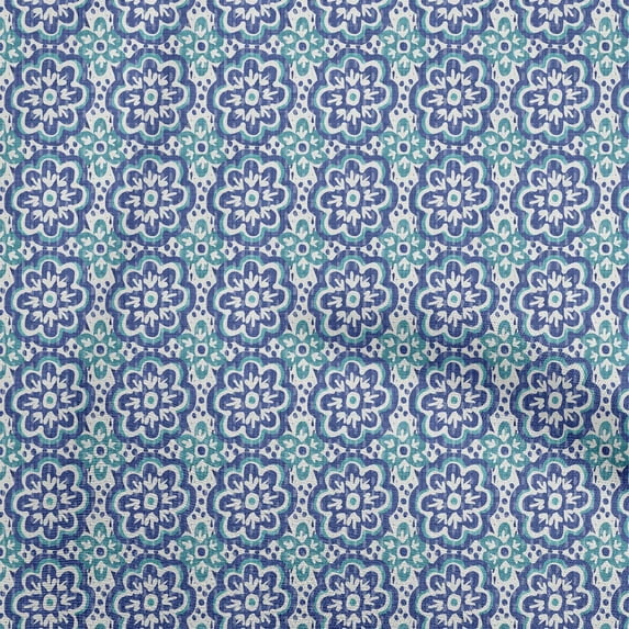 oneOone Cotton Poplin Twill Navy Blue Fabric Asian Block Craft Projects Decor Fabric Printed By The Yard 56 Inch Wide