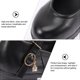 thumbnail image 5 of BRIGHTFUFU 1 pareja cabeza redonda boca baja tacones altos elegante hembra zapatos de tacón alto (negro), 5 of 7