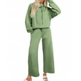 thumbnail image 3 of Fanxing Outfits Sets for Women Sweatsuits 2 Piece Lounge 2025 Fall Drawstring Sweatshirt Wide Leg Sweatpants Matching Comfy Tracksuit XL, 3 of 8