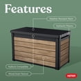 thumbnail image 4 of Keter Signature 100 Gallon Durable Resin Outdoor Deck Box Storage Organization, Ashwood, 4 of 12