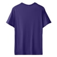 thumbnail image 5 of TSADFHJI Hauts Femmes Court T-Shirt de la Saint-Valentin pour Femme Décontracté Col Rond Simple et Mignon Imprimé Amour Manches Courtes T-Shirt Haut TTTG Violet, 5 of 5