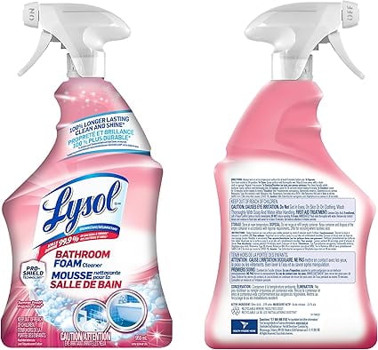 Lysol Bathroom Cleaning- Bathroom Cleaner Spray,Multi-surface cleaner trigger, Bathroom Foam, Summer Fresh, Powers Through Soap Scum, 950 mL