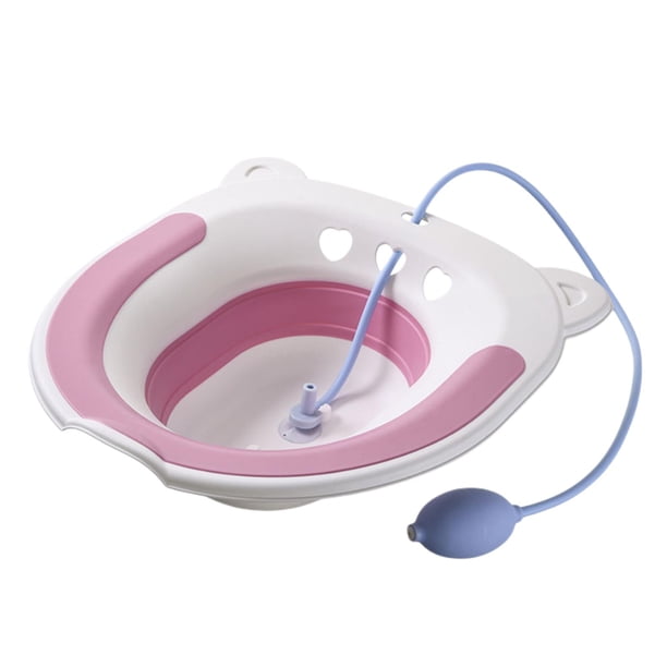 Asiento de Inodoro Plegable para Baño, Hemorroides Posparto con Descarga, Silla Cómoda Duradera, Lavabo de Cadera, Bidé, Bañera para El Pospar - Rosa Sunnimix Asiento de inodoro para baño de asiento