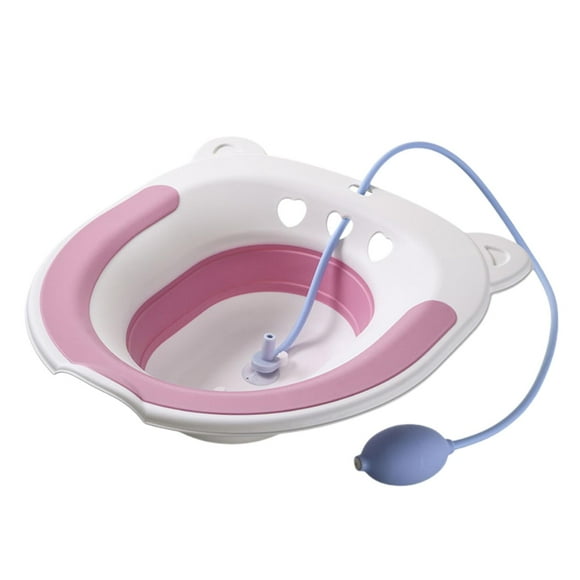 Asiento de inodoro plegable para baño, hemorroides posparto, lavabo de cadera, bidé, bañera para inodoro Rosa Yuyangstore Asiento de inodoro para baño de asiento