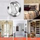 thumbnail image 5 of Recessed Door Handle Round Flush Pull Handle Cabinet Door Latch Handle Drawer Knobs Stainless Steel Cup Ring Finger Pull With Square Door Lock(2pcs, S, 5 of 5