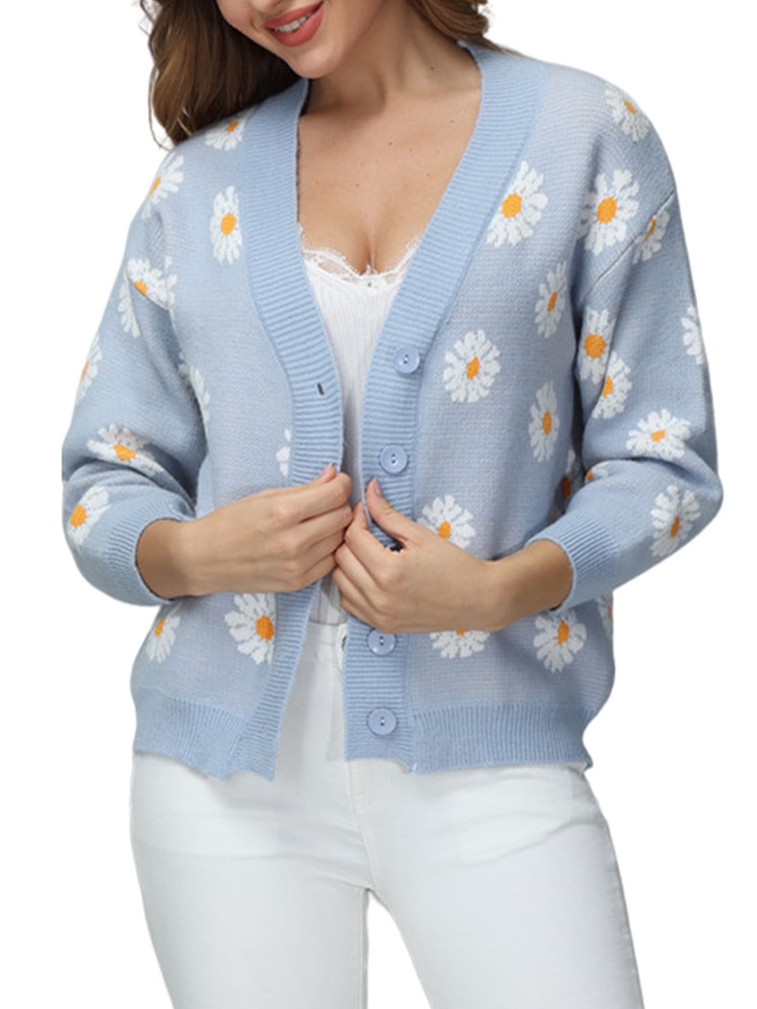 daisy flower cardigan