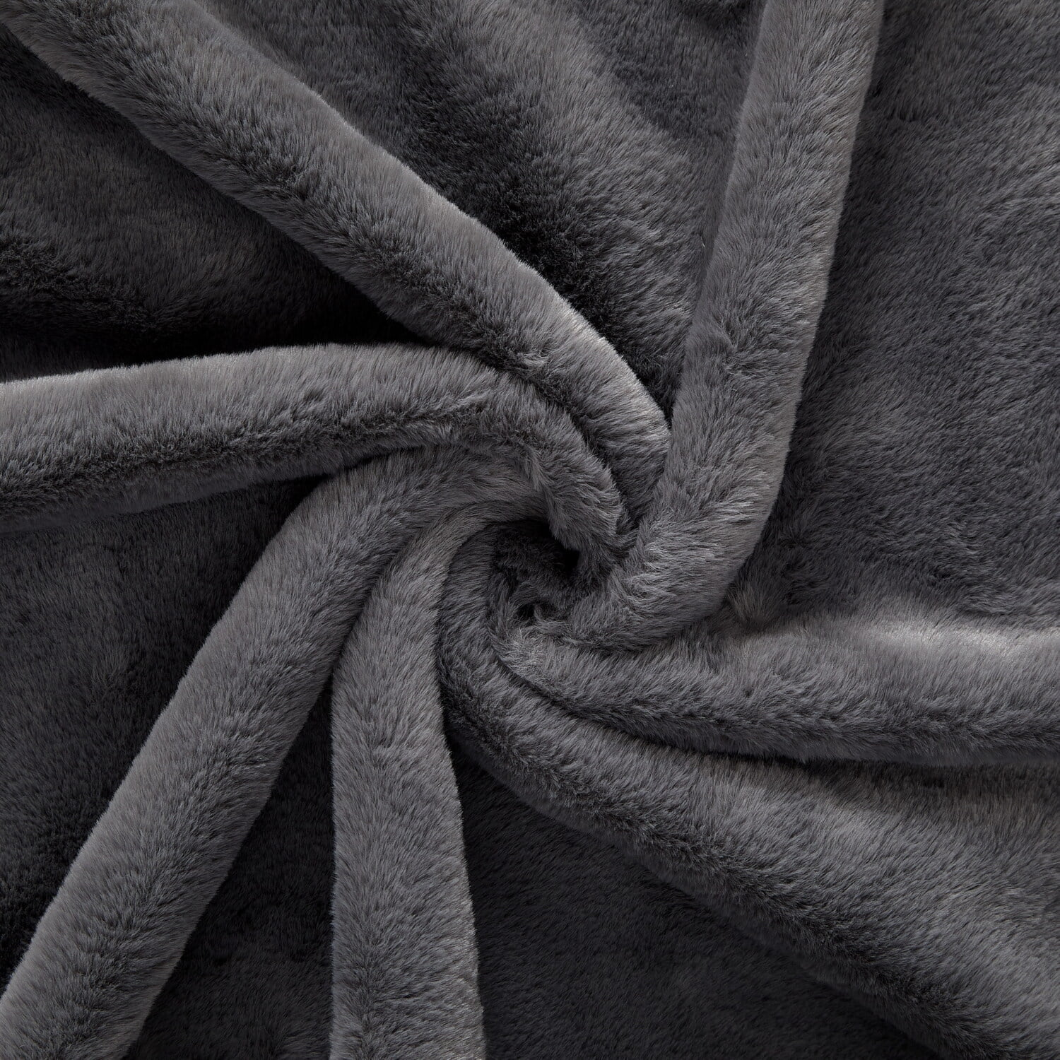 Cozy Haven Luxury Reversible Faux Fur to Plush Oversized Couch Throw Blanket, Grey, 50 x 72 in
