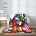 thumbnail image 2 of Throw Blanket for Couch Sofa and Bed, Easter Egg Super Soft Plush Throw Blanket, Fuzzy Cuteness Comfy Warm Washable Flannel Blanket & Throws for All Season 60"x50", 2 of 5