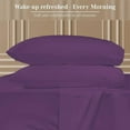 thumbnail image 3 of 100% Pure Egyptian Cotton 800 Thread Count Sheet Set, 4 Pc Set, Sateen Weave, Hotel Collection Soft Luxury Bedding, Fits Upto 21" Inch Deep Pocket (Plum Solid, Full Size), 3 of 5