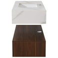 thumbnail image 6 of DEXTRUS 39 in Bathroom Vanity Floating Wall Mounted Bathroom Cabinet Glossy Cabinet Storage Wooden Vanity with Ceramic Basin Sink and 2 Drawers, 6 of 9