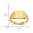 thumbnail image 2 of 14k Yellow Gold Solid Satin Polished Signet Ring Size 6 Ring for Women - 4.0 Grams, 2 of 2