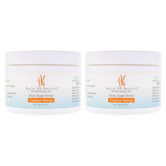 Body Sugar Scrub - Tropical Mango by Sugar Me Smooth for Unisex - 8.9 oz Scrub - Pack of 2