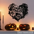 thumbnail image 2 of Craftnamesign Couple Skeleton Metal Wall Art Led Light, Skeleton Metal Sign, Skull Gothic Decor, 2 of 5