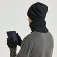 thumbnail image 5 of Classic Winter Set Plain Knit Hat Scarf Gloves Timeless Style for Womens Scarf a Hat Gloves, 5 of 5