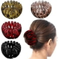 thumbnail image 2 of Ludlz Birds Nest Hair Clips Hair Claw Clamps Bun Makers Expandable Ponytail Holder Comb Hair Bands Hair Accessory for Women Girls, 2 of 2