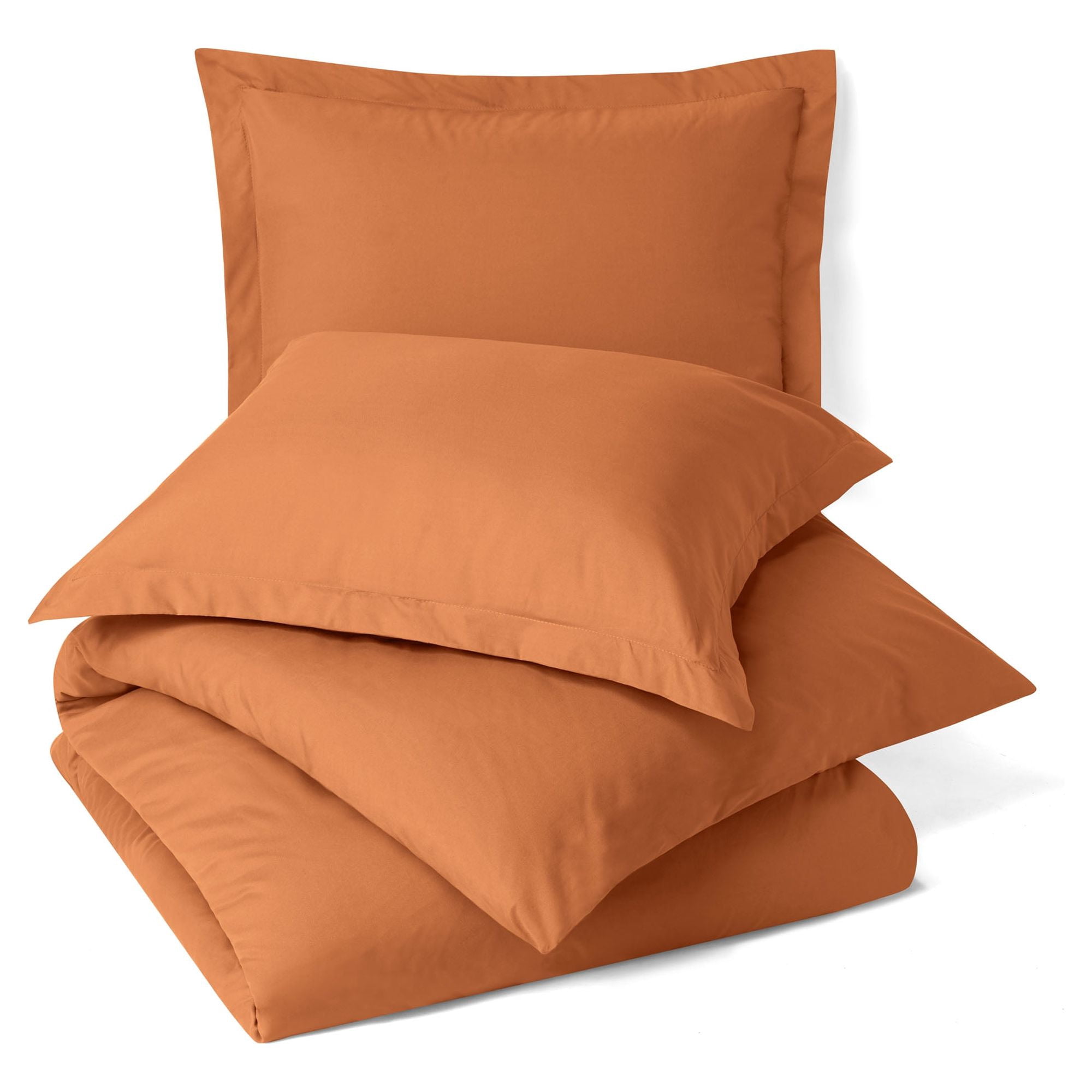 Hearth & Harbor 3-Piece Rust Orange Duvet Cover Set, Full