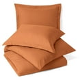 thumbnail image 2 of Hearth & Harbor 3-Piece Rust Orange Duvet Cover Set, California King, 2 of 5
