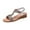 Silver, variant on Gold Women Elastic Strap Sandals Round Toe Open Toe Gold Rhinestone For Everyday Wear