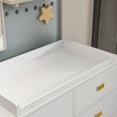 thumbnail image 7 of MONSLIPA 6 Drawer Double Dresser, Nursery Dresser Chest with Changing Table Top, White, 7 of 7