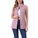 thumbnail image 1 of INSPIRE CHIC Chaleco de Mezclilla para Mujer Sin Mangas con Botones Longitud Media Casual Talla XS Rosa, 1 of 6